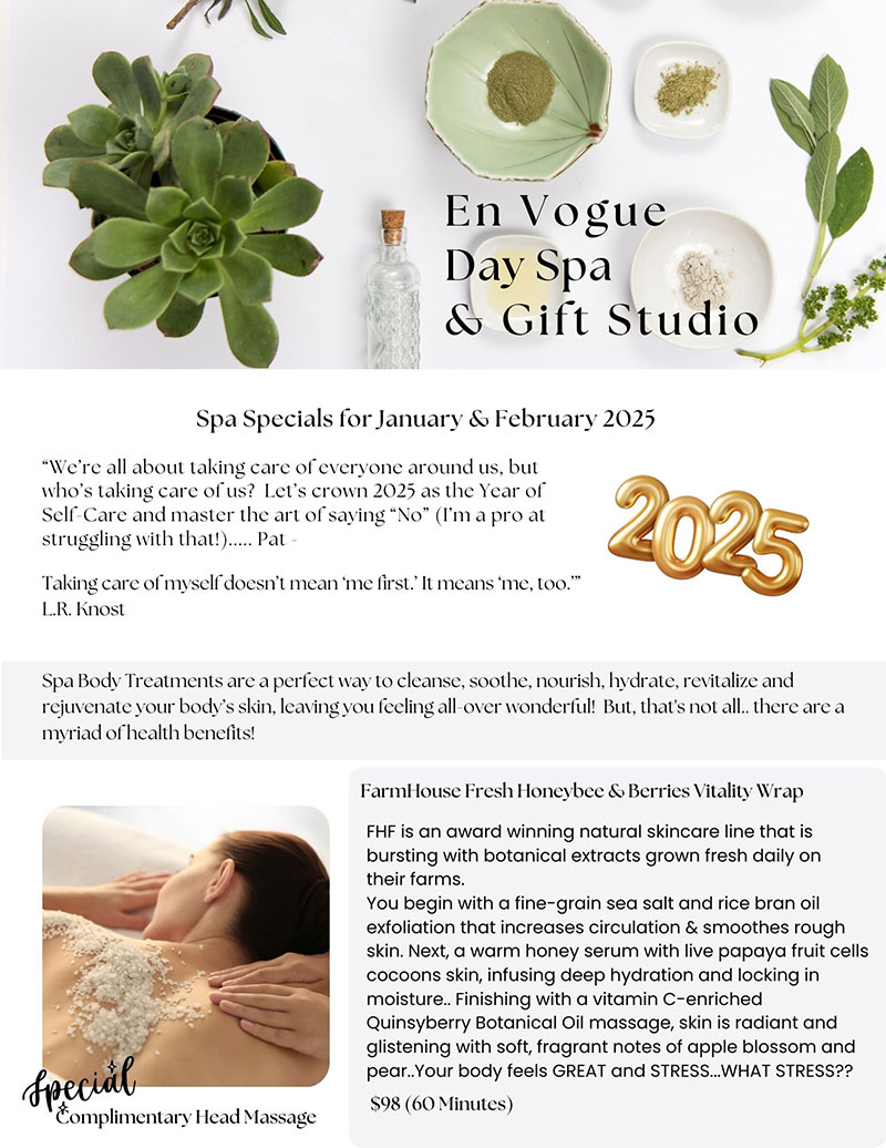 Monthly Features En Vogue Day Spa & Gift Studio