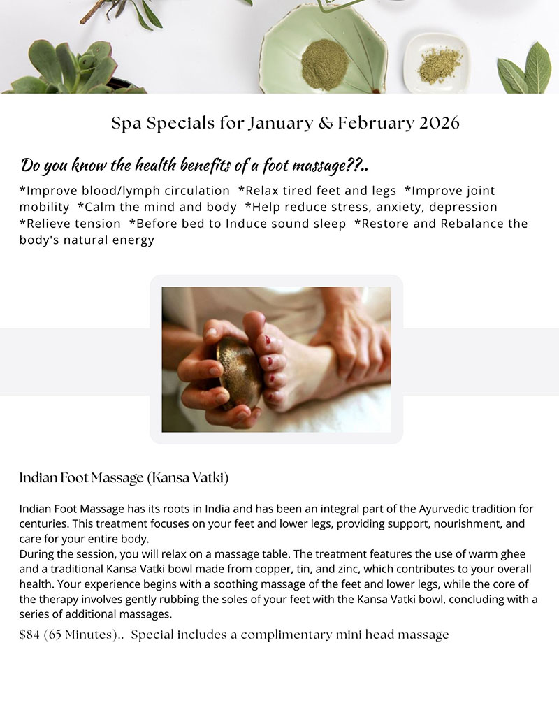 Spa Features for January / February 2026 panel 2