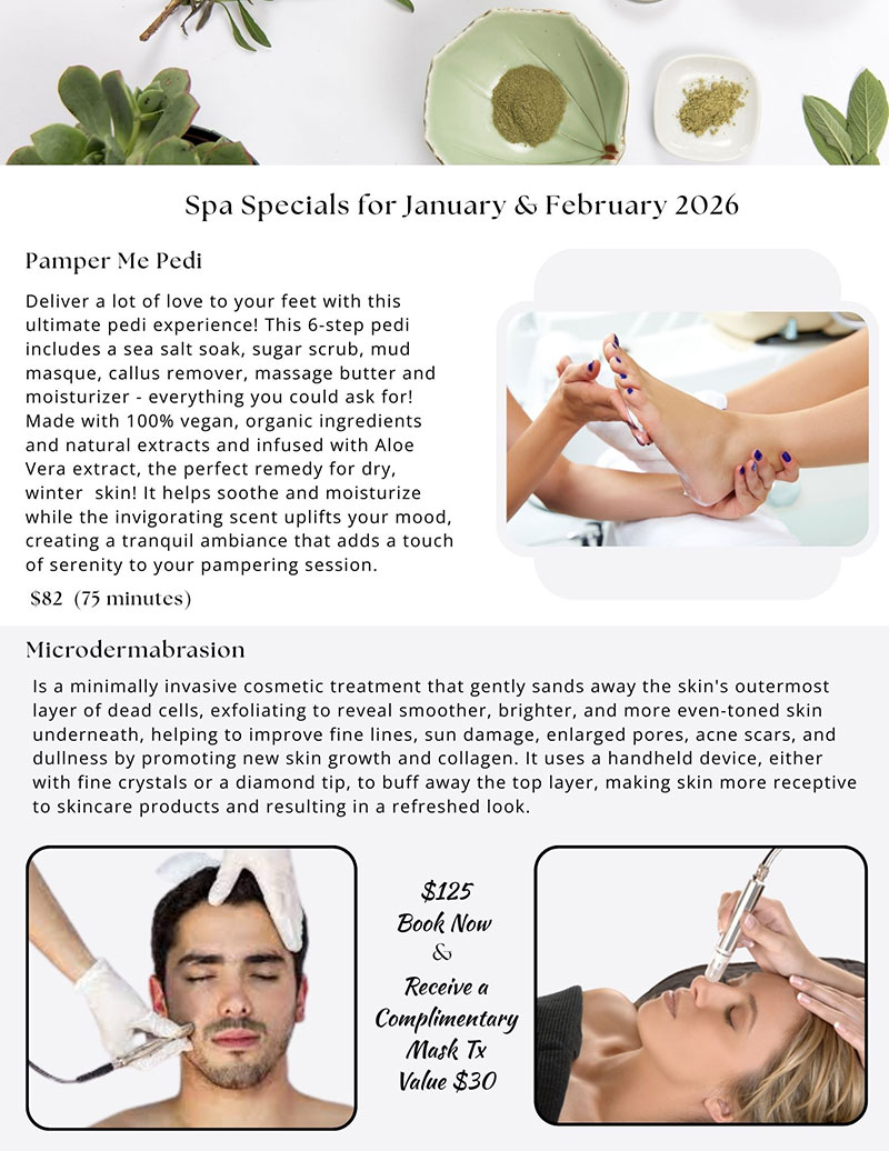 Spa Features for January / February 2026 panel 3