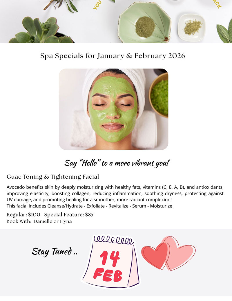 Spa Features for January / February 2026 panel 4