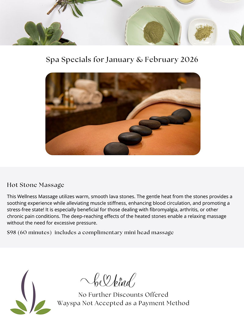 Spa Features for January / February 2026 panel 5