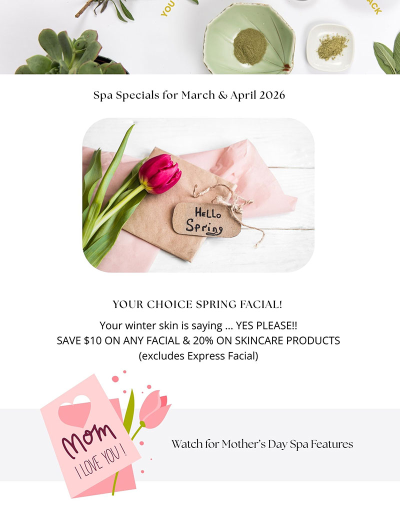 Spa Features for March / April 2026 panel 4